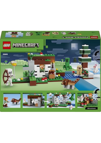 LEGO® Minecraft® İlk Gece Macerası 21593 - 8 Yaş ve Üzeri Çocuklar için 7 Figür İçeren Yaratıcı Oyuncak Yapım Seti (301 Parça)