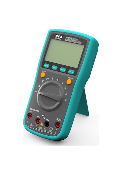 Rf4 Rf-17n El Dijital Multimetre Lcd Arka Işık Ac / Dc Ampermetre Voltmetre Ohm Gerilim Test Cihazı Ölçer Pilsiz