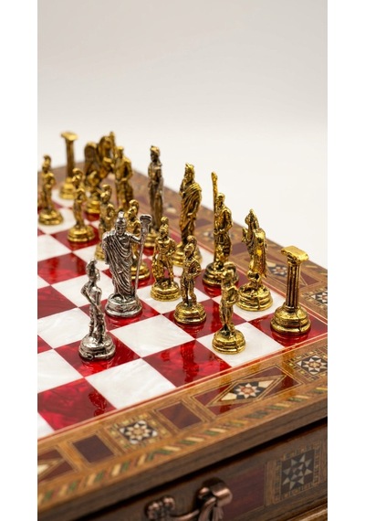 Roma Crimson-chess Set