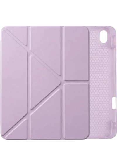 Ps Apple Uyumlu iPad A16 / 10.9 10. Nesil Tri Folding Standlı Kılıf - Lila Kapaklı Kılıf