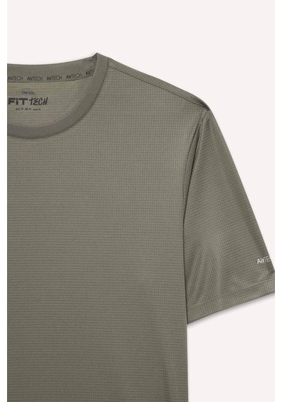 Defacto - Slim Fit Dar Kesim Bisiklet Yaka Çabuk Kuruyan Nefes Alabilen Esnek Kumaş Baskılı Sporcu Kısa Kollu Haki Defacto - Slim Fit Dar Kesim Bisiklet Yaka Çabuk Kuruyan Nefes Alabilen Esnek Kumaş Baskılı Sporcu Kısa Kollu Haki