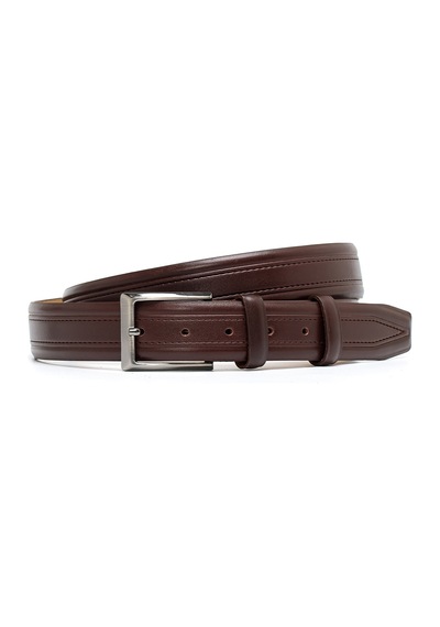 Kahve Erkek F-734-42 Grande Arsel Deri Klasik Kemer Genişlik 3.5 Cm