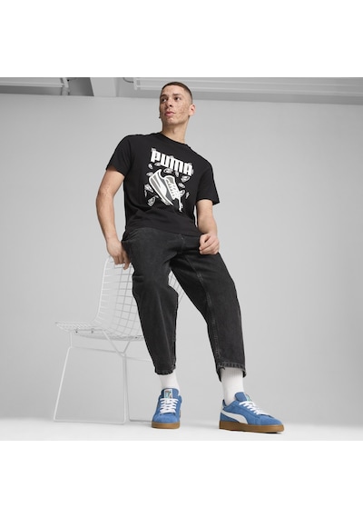 Puma Graphics Sneaker Tee Erkek T-shirt-siyah
