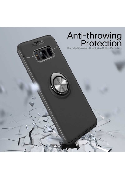 Samsung Uyumlu Galaxy S8 Plus Kılıf Yüzüklü Magnetli Ravel Case