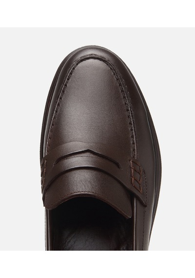 Hotiç Erkek Deri Kahverengi Hafif Tabanlı Klasik Loafer