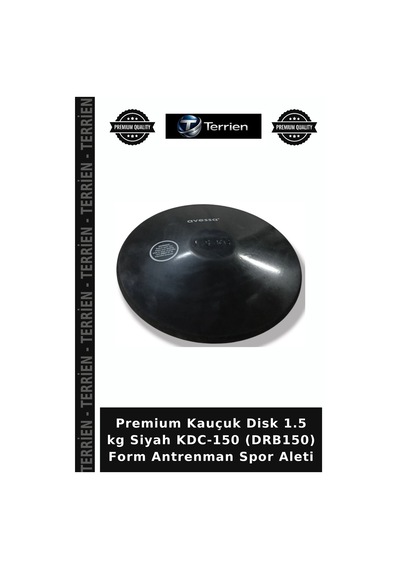 Premium Kauçuk Disk 1.5 Kg Siyah Kdc-150 Drb150 Form Antrenman Spor Aleti