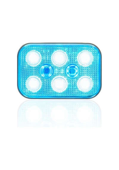 Sanel 12V Üniversal Kare 6 Led Dış Makan Uyumlu Mavi SBD12B6
