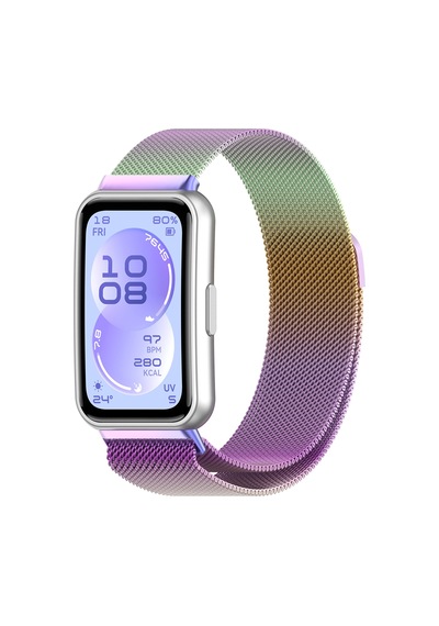 Huawei Band 11 / 11 Pro Uyumlu Manyetik Metal Örgü Hasır Örgü Kordon