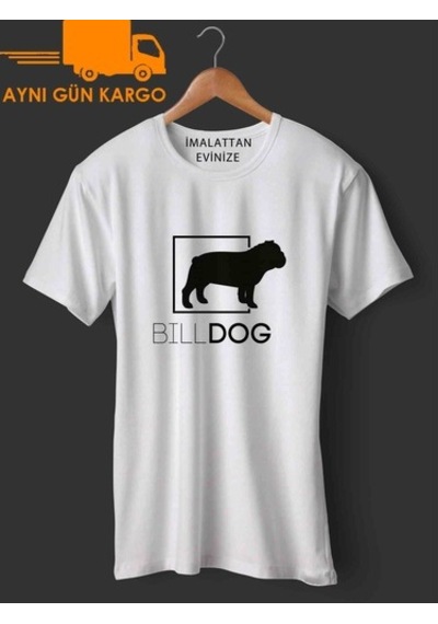 Bılldog Baskılı Tişört Tshirt Ücretsiz Kargo