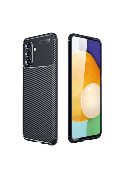 Samsung Galaxy A37 5g Uyumlu Kılıf Karbon Tasarım Kamera Korumalı Silikon Telefon Kılıfı Kapak Siyah