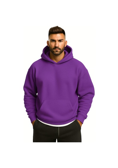 Ünisex Kapüşonlu Sweat Mor