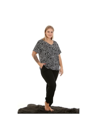 Myline Kadın Ev Rahatlığı Paçası Lastikli Pijama Takımı