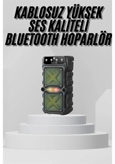 Hubrendy  Bluetooth Hoparlör Yüksek Ses Kaliteli Büyük Boy Çift Çıkışlı Ses Bombası