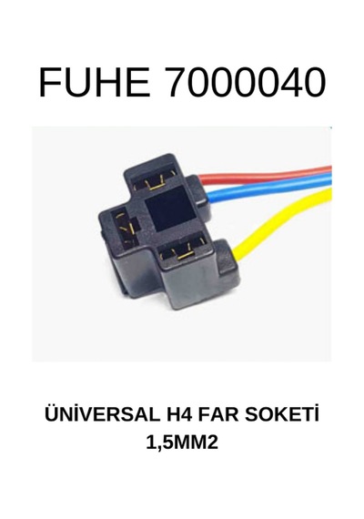 H4 Üniversal Far Soketi Lehimli 1,5 Mm2 Ref.3405150m91