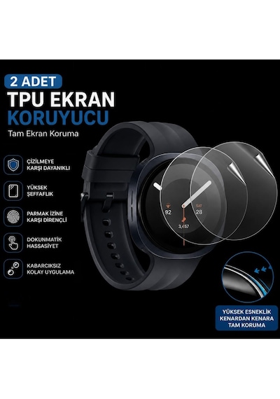 Samsung Galaxy Watch 9 40mm İle Uyumlu Ekran Koruyucu Tpu, Tam Kaplayan Akıllı Saat Koruması 2 Adet, Çizilmeye Dayanıklı Koruma
