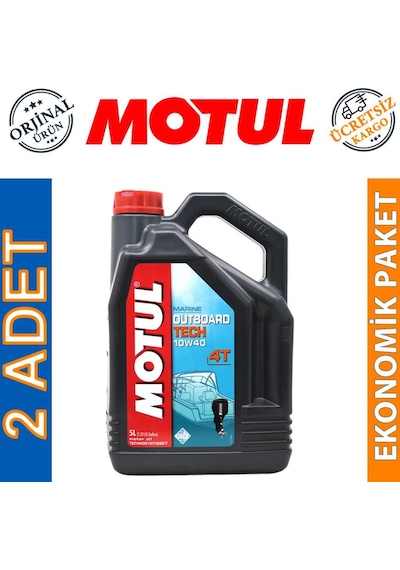 Motul Marine Outboard Tech 10W-40 4t 5 L Tekne Motor Yağı 2 Ade