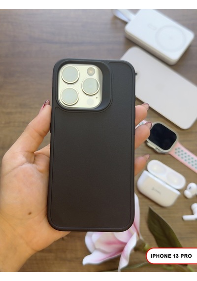 Apple iPhone 13 Pro Uyumlu Kamera Korumalı Darbeye Dayanıklı Renk Atmayan Keep Silikon Kılıf Siyah