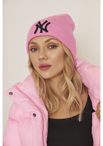 Eke Tekstil Pembe Unısex Ny Nakış Detaylı Yumuşak Dokulu Triko Bere Pembe