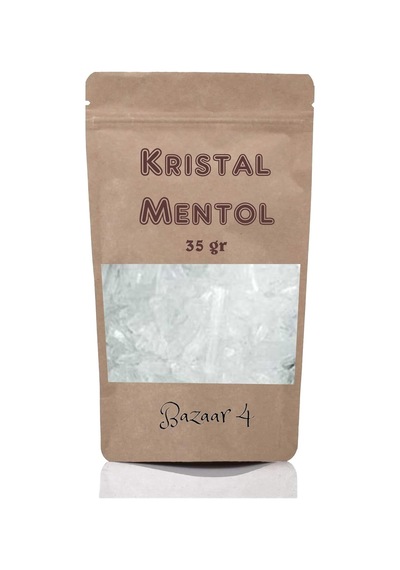Bazaar 4 Kristal Mentol 1. Kalite 35 Gr Menthol Sauna, Hamam, Buhar Banyosu