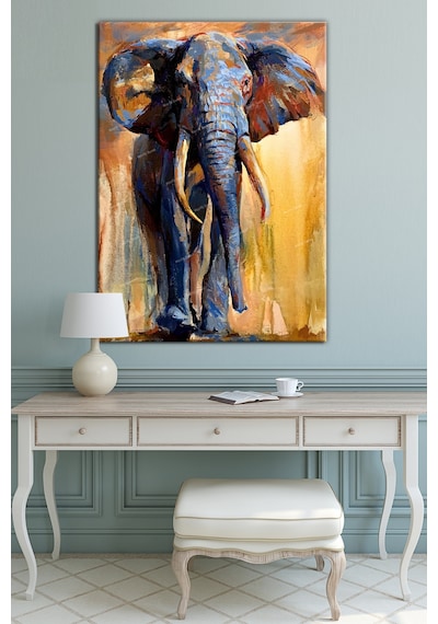 Fil Tablosu Dekoratif Sanatsal Kanvas TAblo (8 Farklı Ölçü) 50 x 70