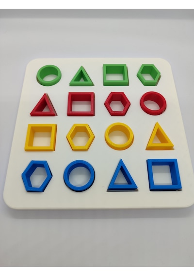 Zeka Geliştirici Geometrik Şekil Eşleştirme Oyunu