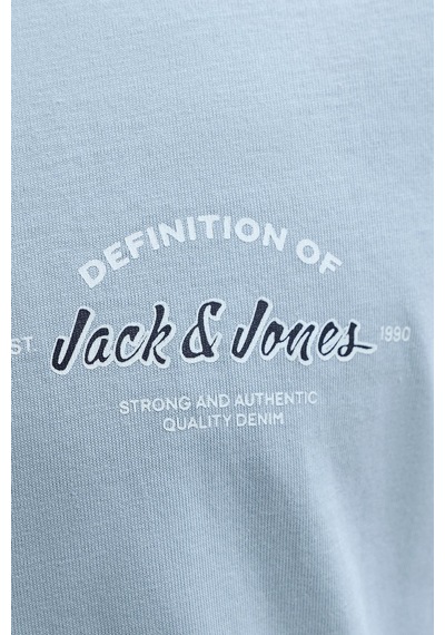 Jack & Jones Jjbrandon Bisiklet Yaka Kısa Kollu Erkek T-shirt Mavi