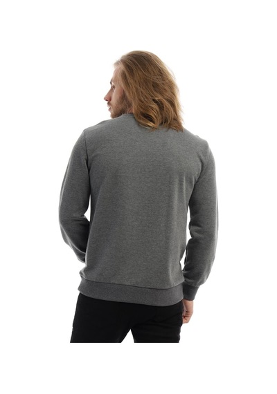 Polostate Erkek Bisiklet Yaka 3 İplik Sweat Antrasit