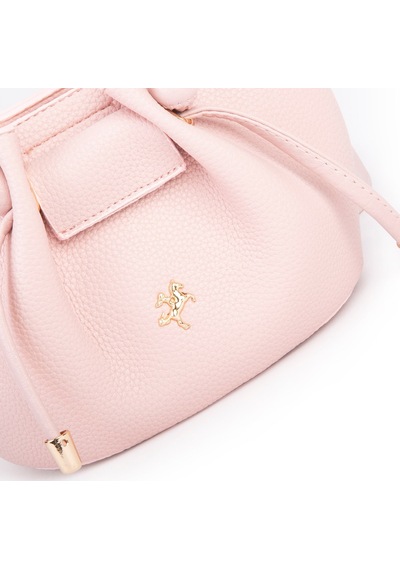 Nas Bag Kadın Mini Büzgülü Şık Çapraz Çanta Pudra