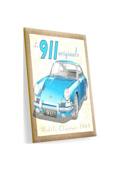 Cakasepetim Porsche 911 Kılasik Modeli Görseli Ahşap Mdf Tablo