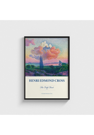 Henri Edmond Cross The Pink Cloud Tablo Çerçeveli Poster Duvar Dekorasyonu Siyah Çerçeveli Tablo Siyah Çerçeveli Tablo Dn11d141sıyah