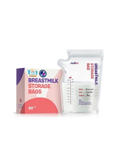 Nuliie 80 Adet Anne Sütü Torbası, 250 Ml Bpa Içermez, Dondurulabilir, Çift Fermuarlı Emzirme Aksesuarları