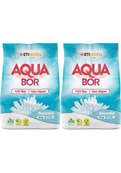 Boron Aquabor Matik Toz Çamaşır Deterjanı 12kg 80 Yıkama Renkli