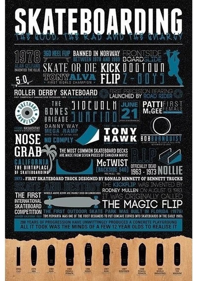 Maxi Poster Skateboarding The Good The Bad And T