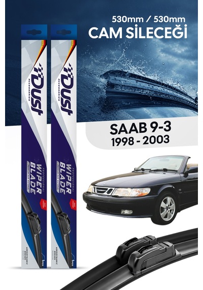Saab 9-3 Cabrio Silecek Takımı 1998-2003 Uyumlu 530mm/530mm