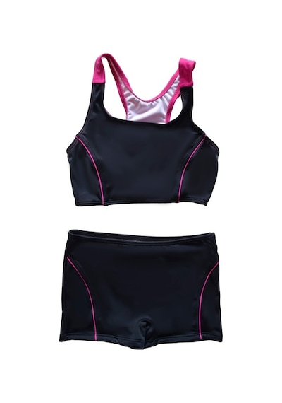 Endeep Kız Çocuk Şortlu Siyah Yüzücü Bikini Takımı Siyah