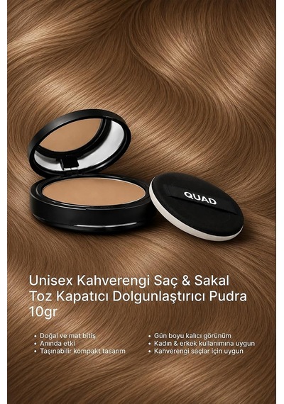 Unisex Saç Ve Sakal Kapatıcı Dolgunlaştırıcı Pudra, Açık Kahve, 12gr, Doğal Görünüm, Anında Hacim Çok Renkli