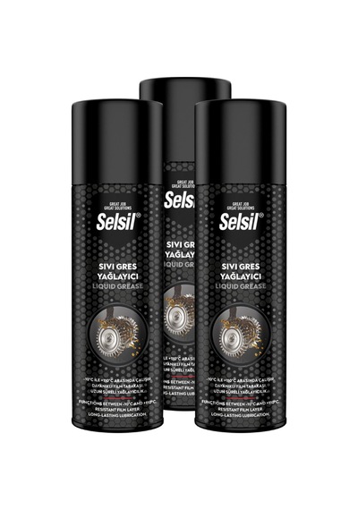 Selsil Sıvı Gres Yağlama Spreyi 3 Adet 500 Ml