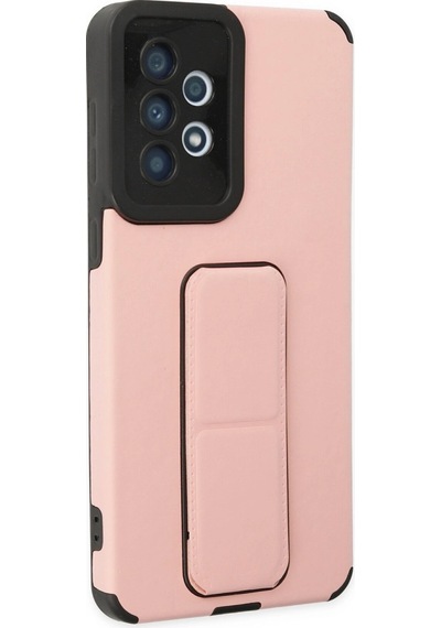 Samsung Uyumlu Galaxy A33 5g Kılıf Mega Standlı Silikon Pudra/