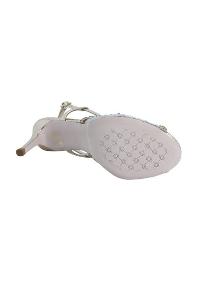 Poletto Hakiki Deri /tekstil Altın Sandalet Gece/abiye 380 35-2177 Altın
