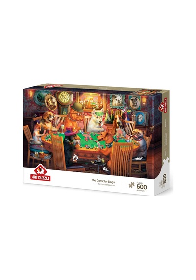 Kumarbaz Köpekler 500 Parça Puzzle