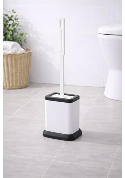 Sas Haus Silikon Tuvalet Fırçası Pratik Silikon Wc Klozet Fırçası Kare Beyaz S-220 Diğer