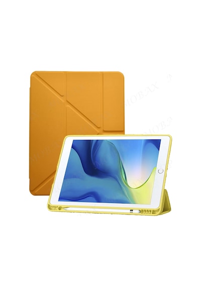 Apple Uyumlu iPad, 7. Nesil 10.2 Kılıf Kalem Bölmeli Trifolding Case A2197 A2198 A2200