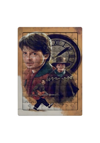 Ghostbastır Design Geleceğe Dönüş 99 Parça Ayaklı Puzzle Dekoratif Çocuk Yapbozu 0132