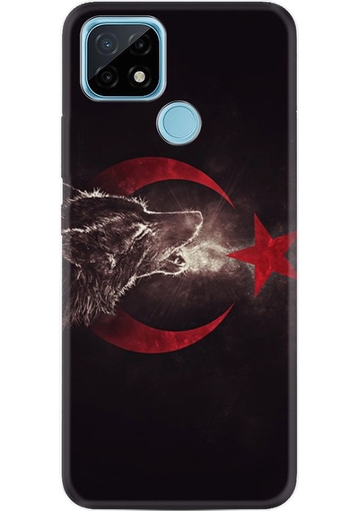 Realme C11 Kılıf Silikon Kurt Ve Ay Yıldız 1403