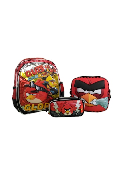 Angry Birds Okul Çantası Beslenme Çantası Kalemlik 3'lü Set N11.28788