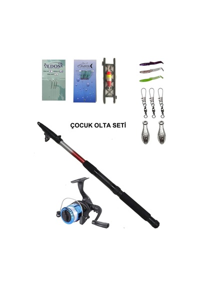 180 Cm Kamış Makina Olta Seti, Tam Takım, Çocuk Olta Seti Hobi Kıyı Set Genel