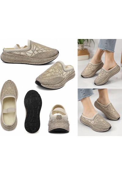N Napa Shoe Np.8580.bej.taşlı Sandalet