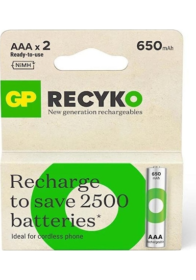 Gp Recyko 2'li Şarj Edilebilir Aaa Kalem Pil
