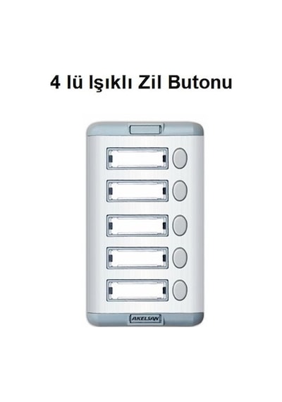 4 Lü Işıklı Zil Butonu