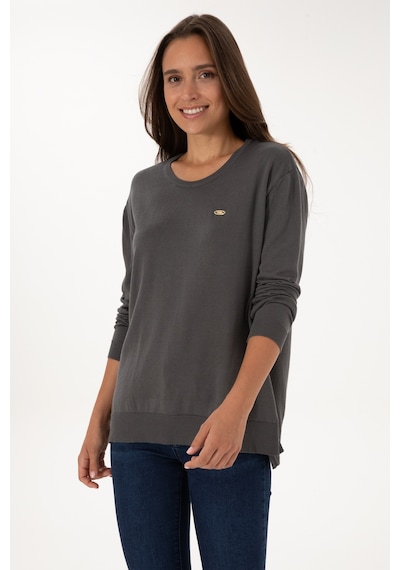 U.S. Polo Assn. Kadın Gri Bisiklet Yaka Basic Kazak 50307735-VR024